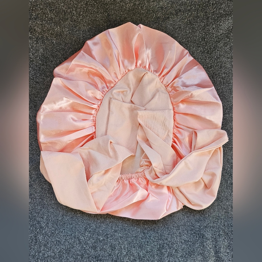 New Satin silk bonnet, pastel pink, Ani Frizz, Hair Protection, Womens Hair